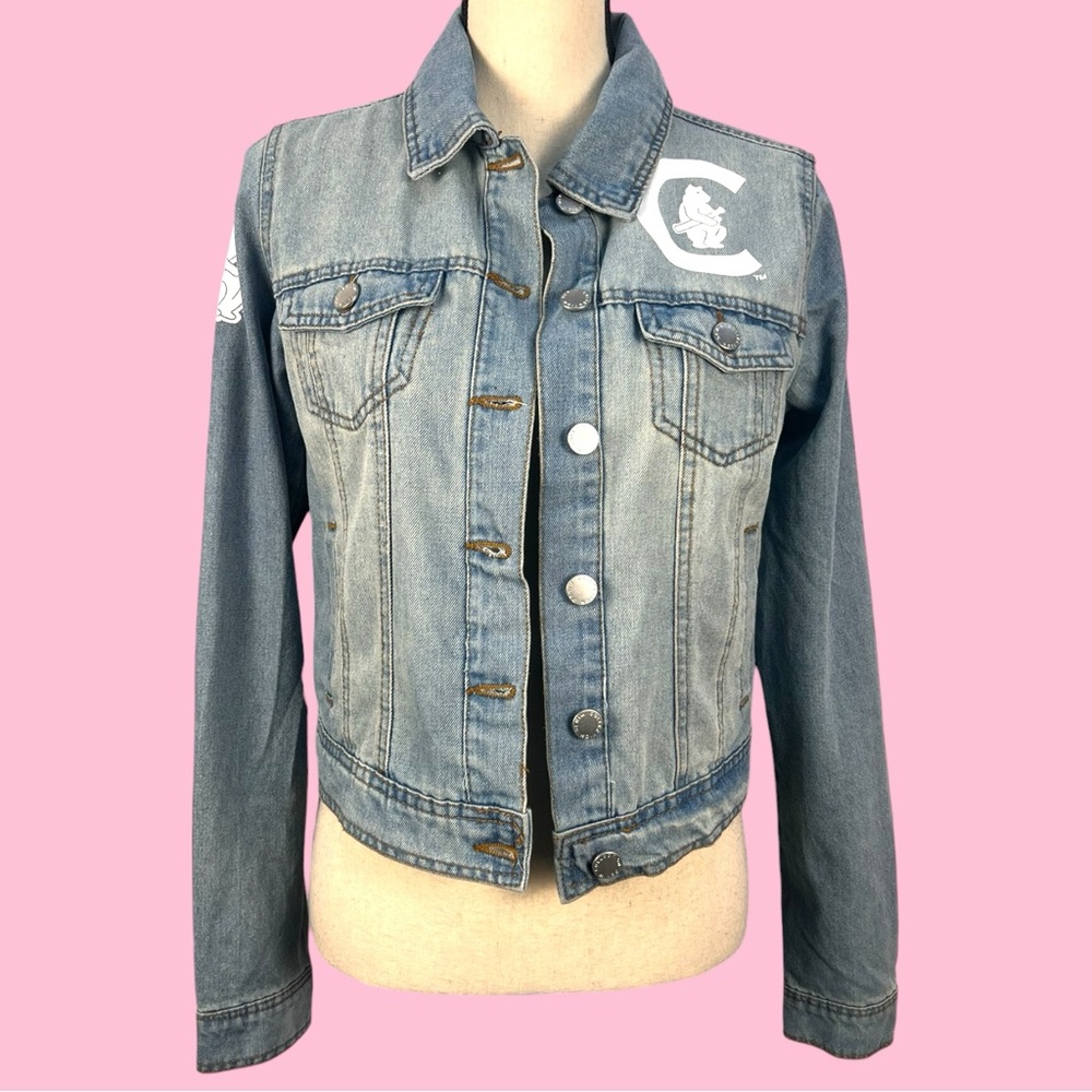Tiny Turnip Chicago Cubs Walk-Off Distressed Denim Jean Jacket - Picture 5 of 9